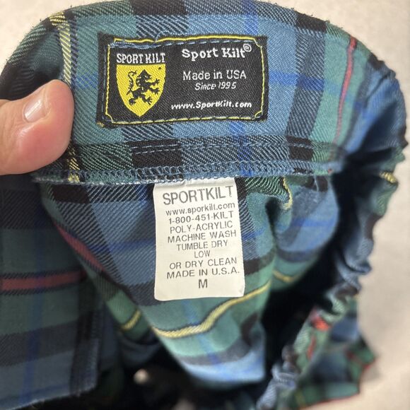 Sport Kilt Pleated Plaid Kilt Women’s Size M Heritage Mini Skirt Dark Academia - Picture 11 of 11